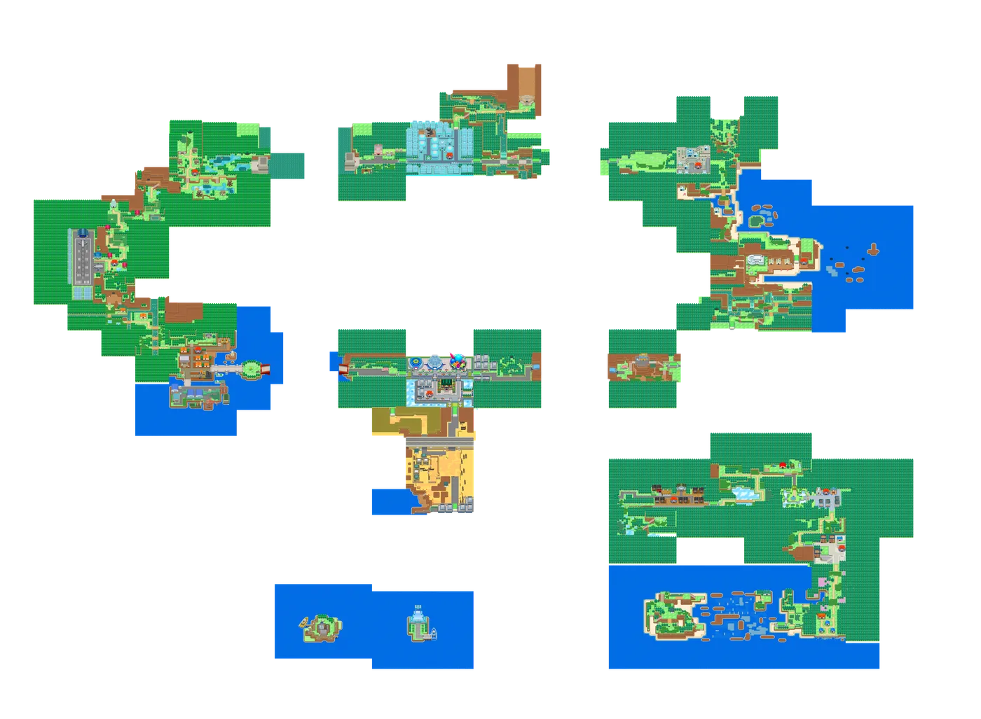 Unova Overworld map from Pokémon Black