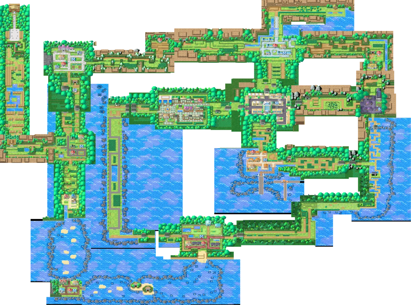 Kanto map from Pokémon: Let's Go, Eevee!