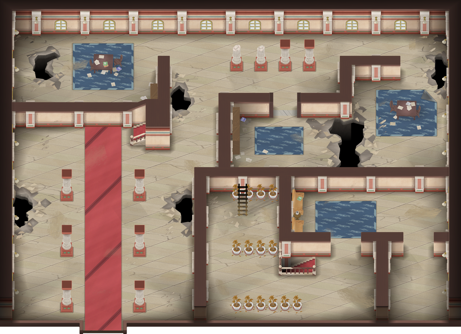 Pokemon Mansion 1F map