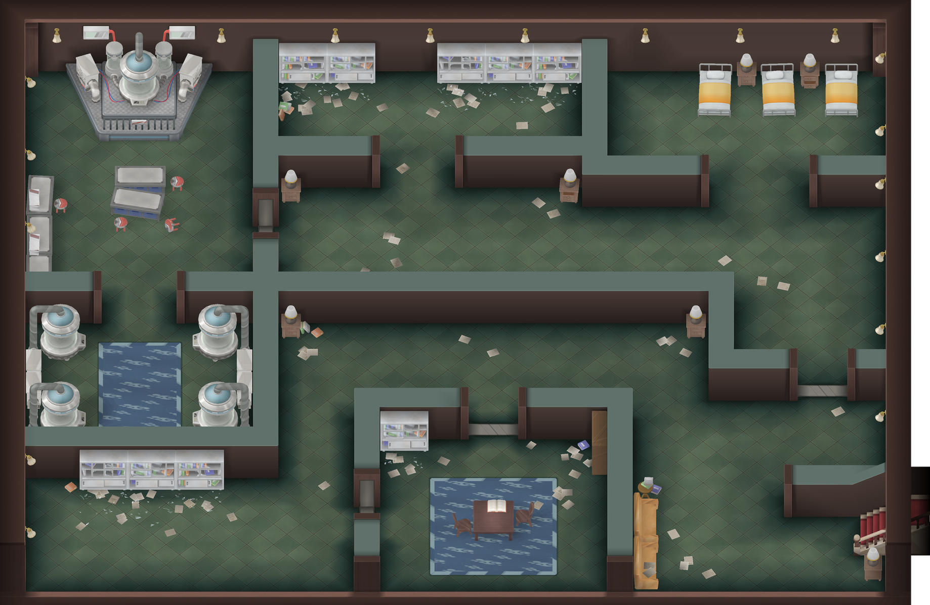 Pokemon Mansion B1F map