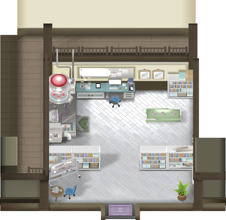 Oak Pokemon Lab map
