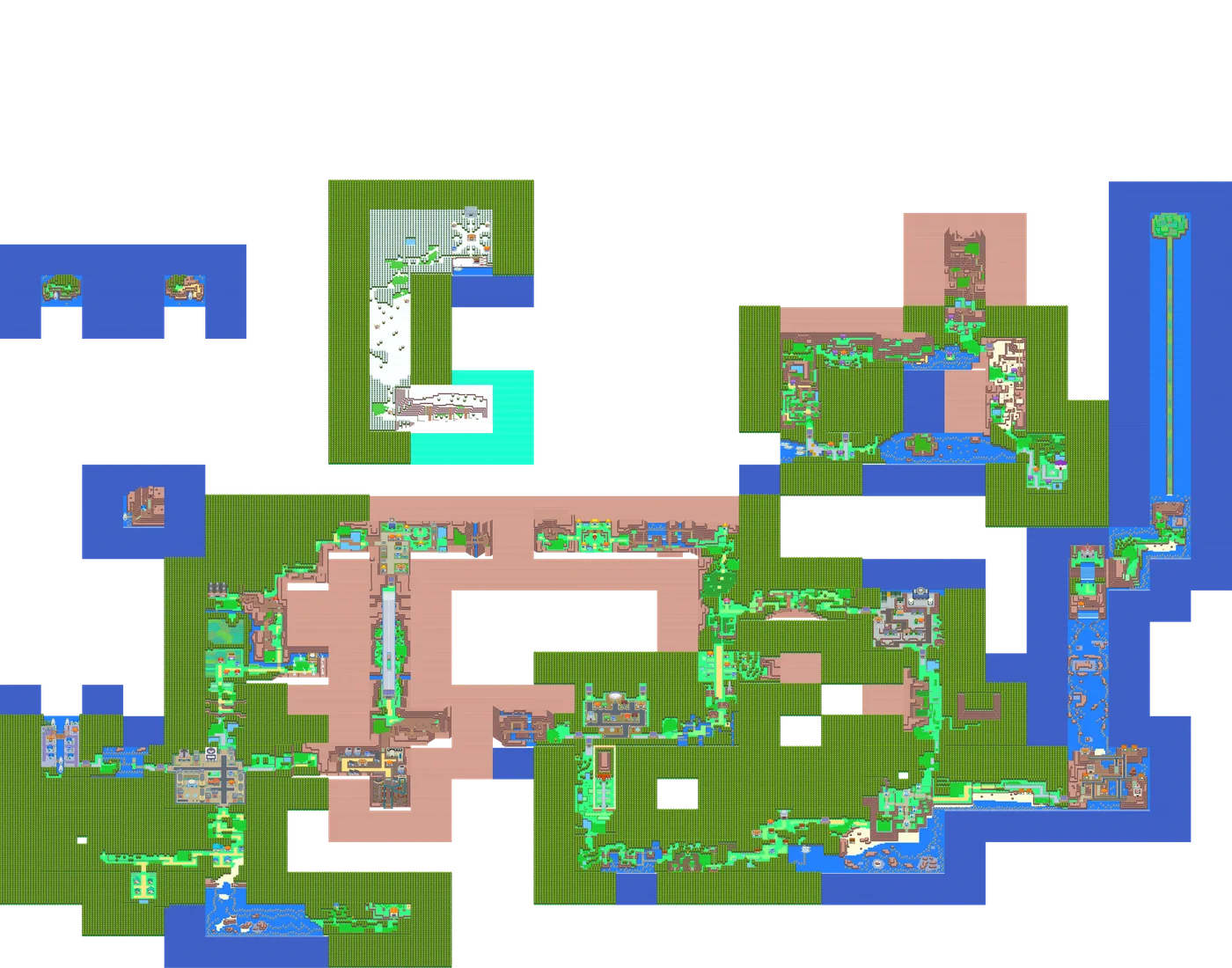 Sinnoh Overworld map from Pokémon Pearl