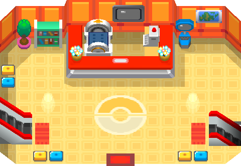 Pokecenter 1F map