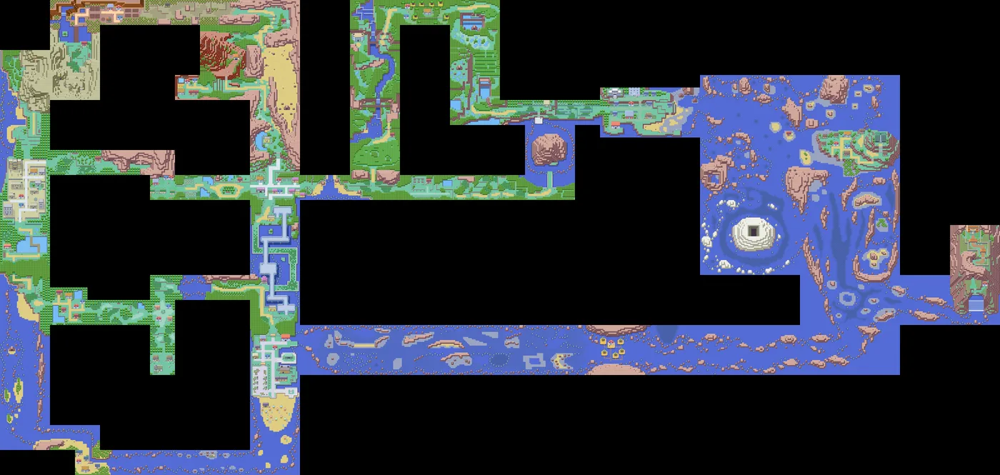 Hoenn Overworld map from Pokémon Ruby