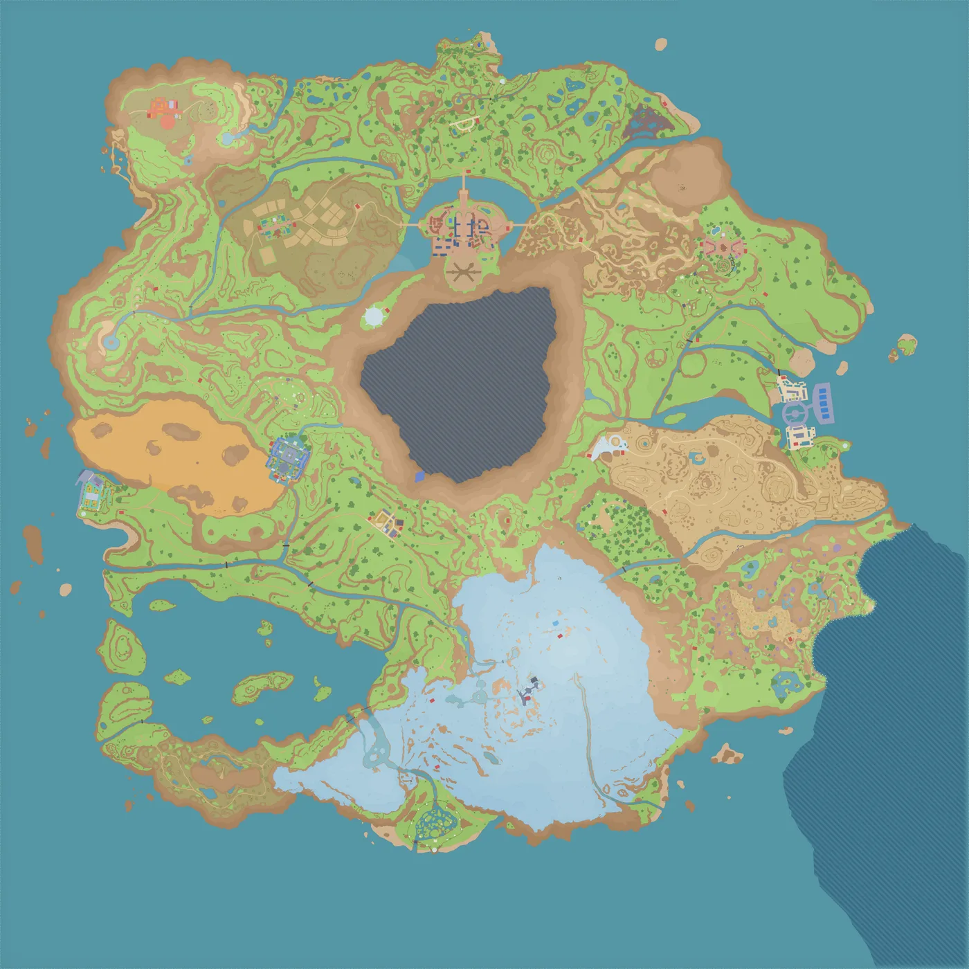 Paldea map from Pokémon Scarlet