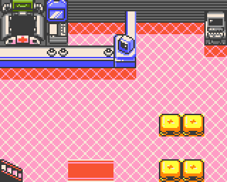 Violet Pokecenter 1F map