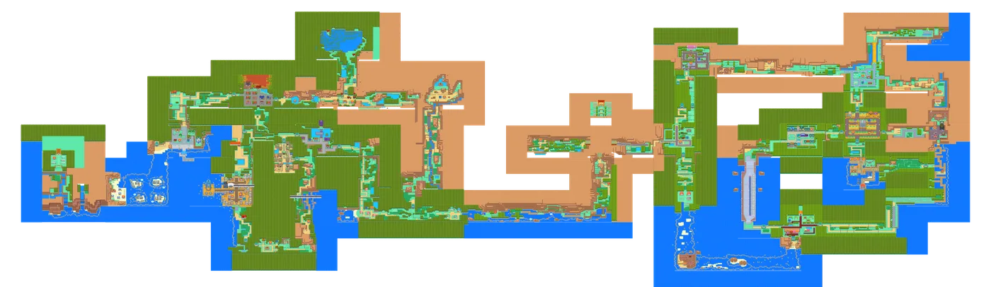 Johto & Kanto map from Pokémon SoulSilver