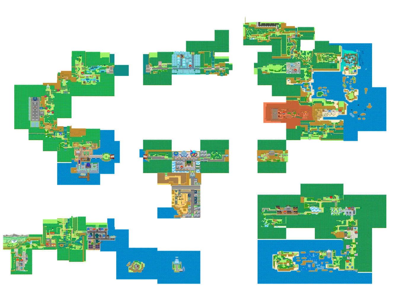 Unova Overworld map from Pokémon White 2
