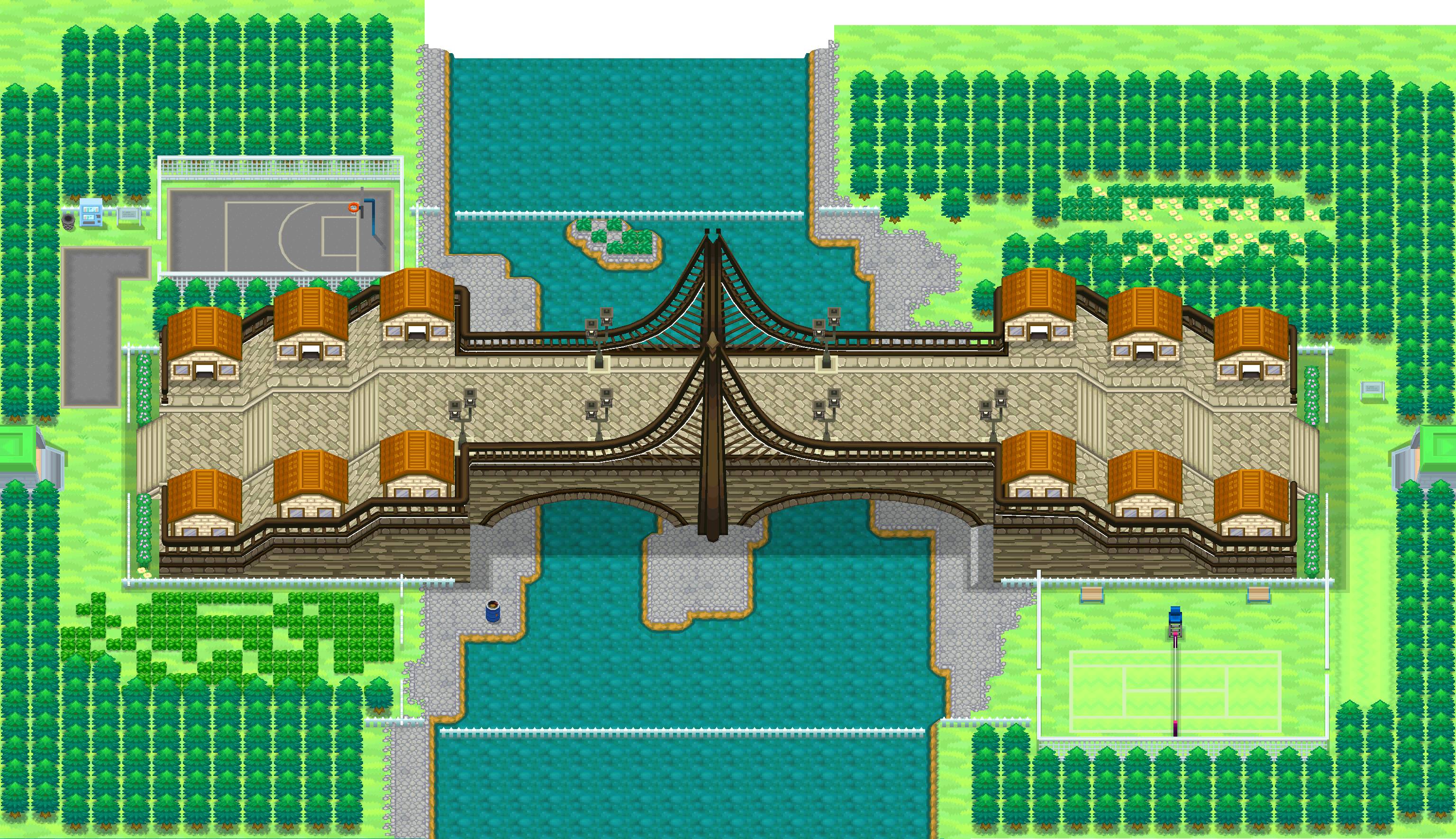 Village Bridge map