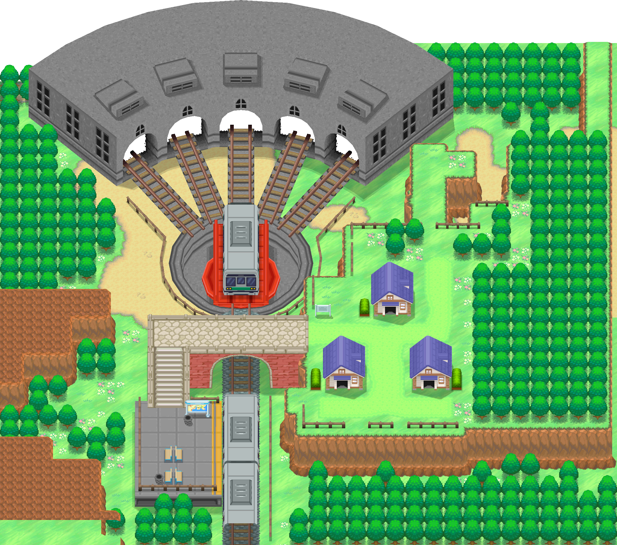 Anville Town map